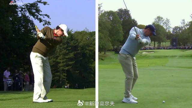 DP World巡回赛-BMW PGA锦标赛第二轮 老麦和小麦挥杆对比